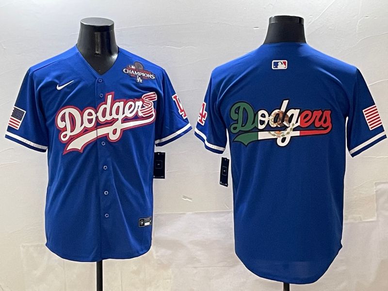 Men Los Angeles Dodgers Blank Blue Second generation Joint Name Nike 2025 MLB Jersey style 9->los angeles dodgers->MLB Jersey